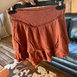 Hollister Rust Mini Skirt